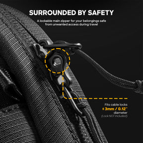 tomtoc T37 Travel Crossbody Bag RFID Protection Unisex Sling Bag Shoulder Bag