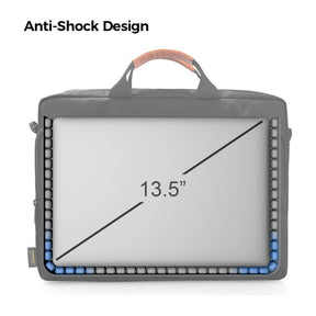 tomtoc 14 Inch Casual Laptop Messenger Bag / Business Shoulder Bag - Black