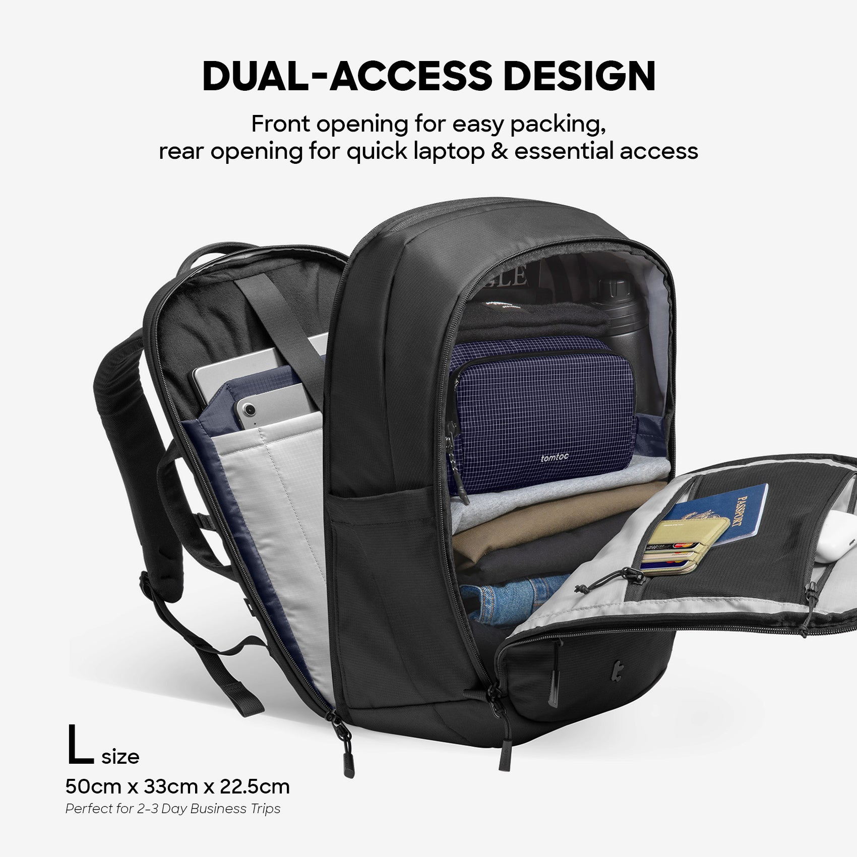 tomtoc UrbanEX-T77 Laptop Backpack - S / M / L