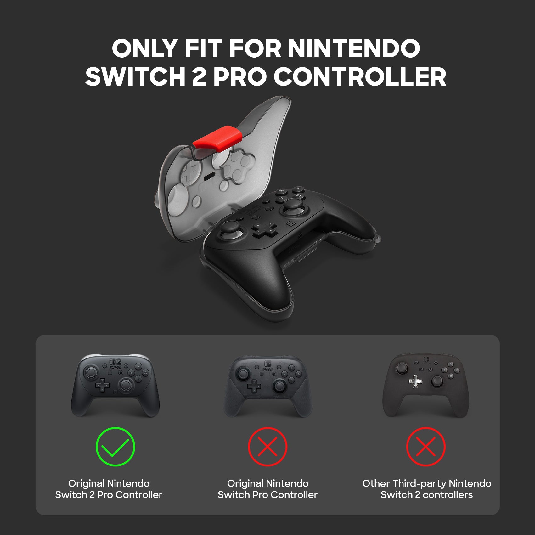 tomtoc ArmorCase-G25 Nintendo Switch 2 Pro Controller Case