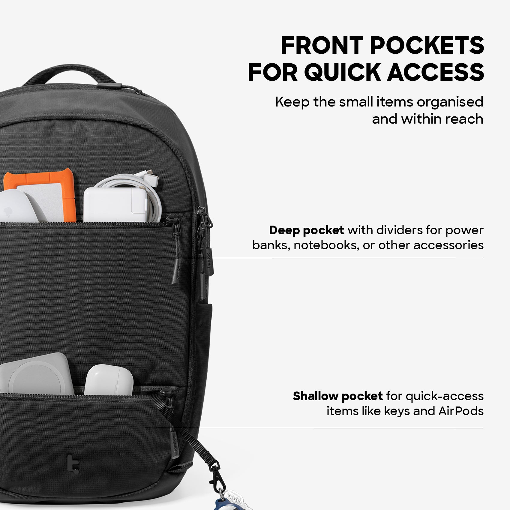 tomtoc UrbanEX-T77 Laptop Backpack - S / M / L