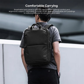tomtoc 17.3 Inch Protective Laptop / Travel Commuter Backpack - Black