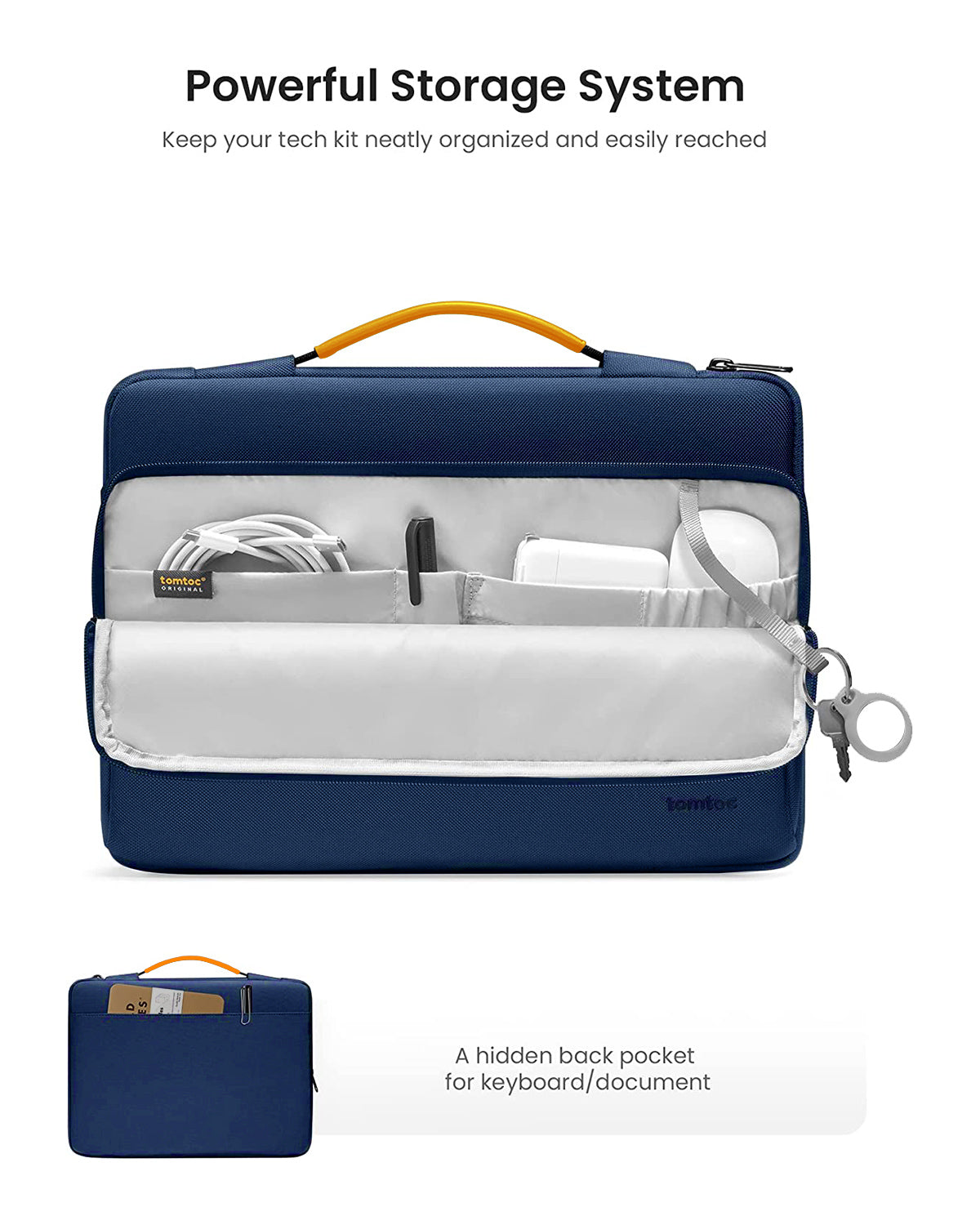 Defender A14 Laptop Briefcase (Macbook) 14" - Navy Blue