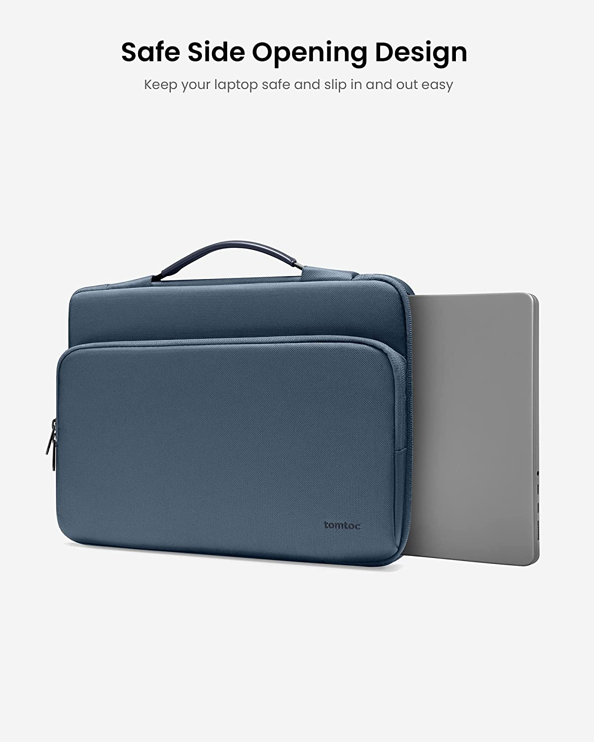 tomtoc 13 Inch Versatile 360 Protective Laptop Briefcase - Blue