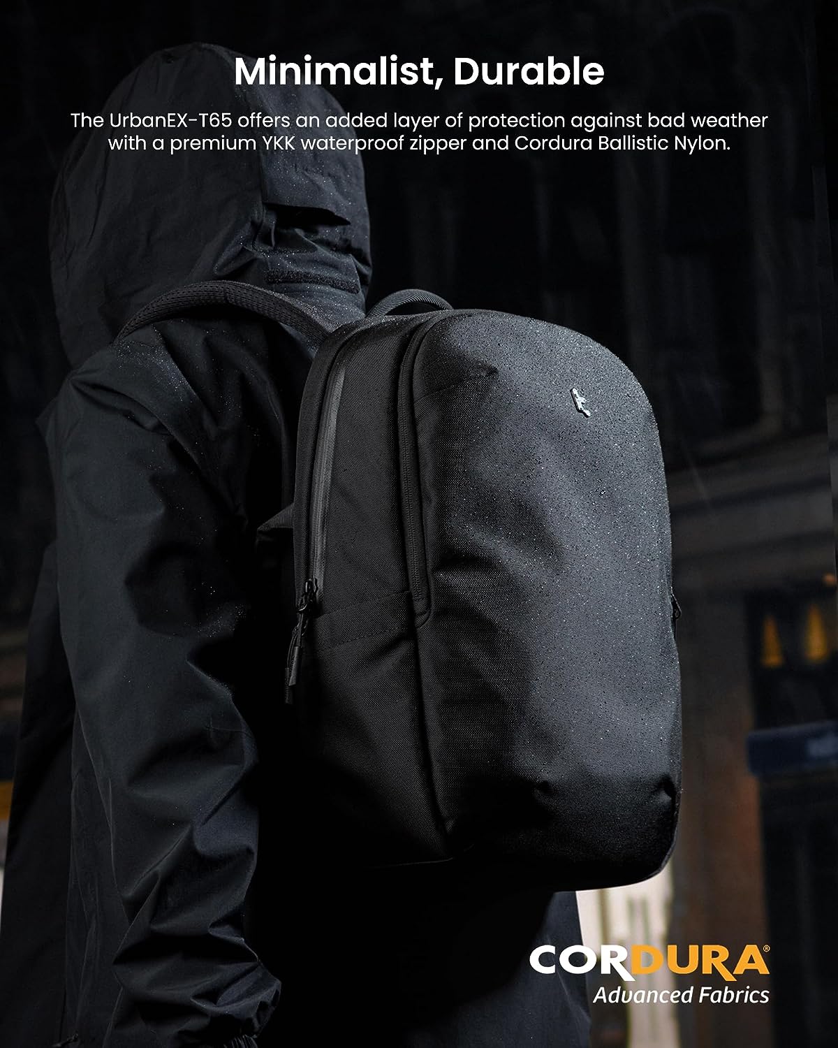 tomtoc 15.6 Inch Premium Urban Laptop Backpack - Black