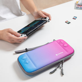 tomtoc Slim Protective Carrying Case with 10 Game Cartridges - Nintendo Switch & OLED Model - Galaxy