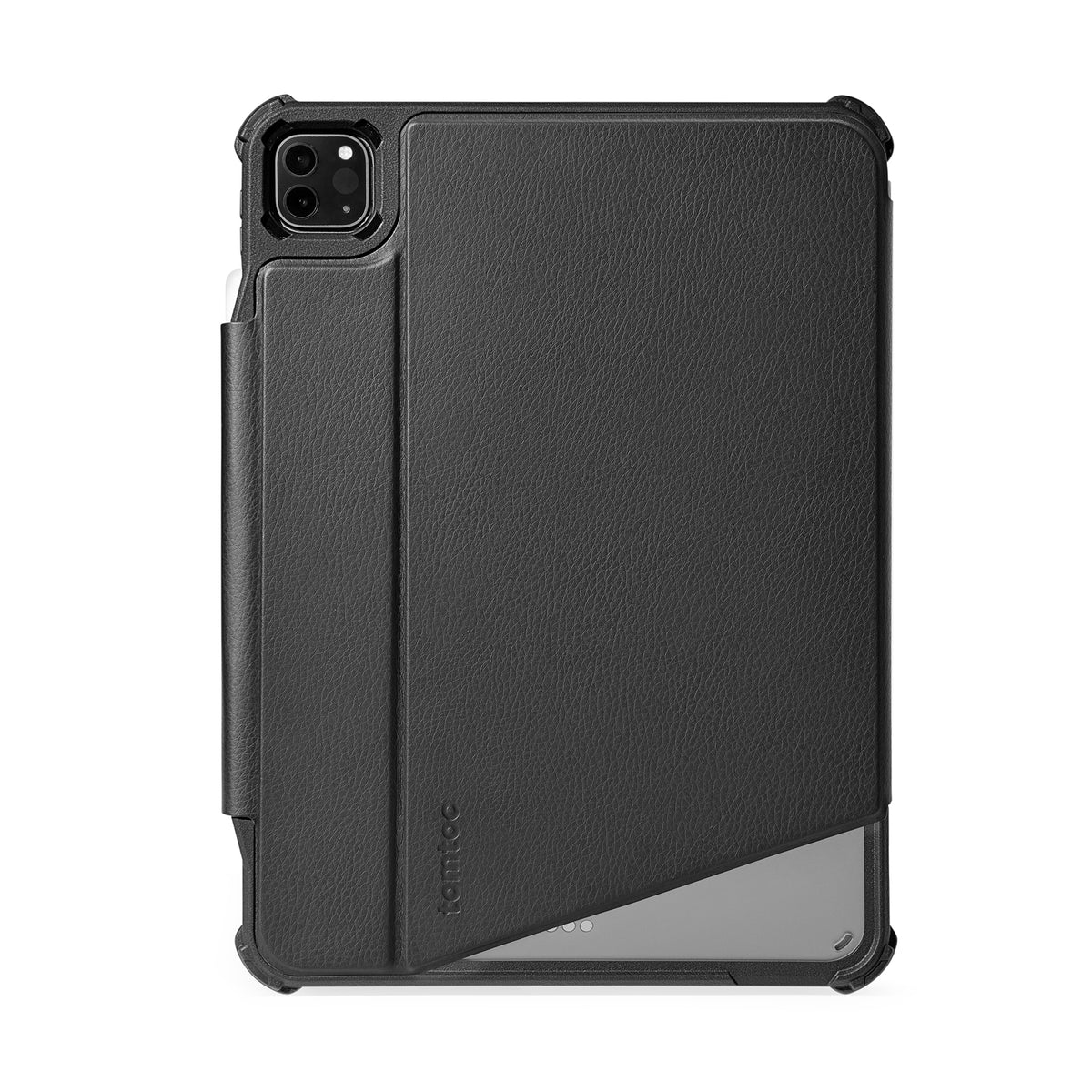 tomtoc 11 Inch iPad Pro Wireless Apple Pencil Charging / Detachable Protective Case - Leather Black