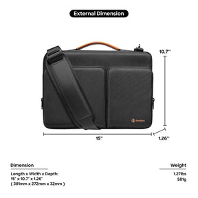 tomtoc 16 Inch Versatile Laptop Messenger Bag - Gray
