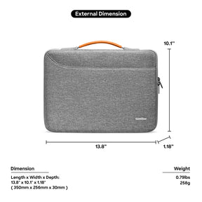 tomtoc 14 Inch Laptop Briefcase 360 Protective Sleeve - Gray