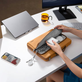 tomtoc 13 Inch Versatile 360 Protective Laptop Briefcase - Bronze