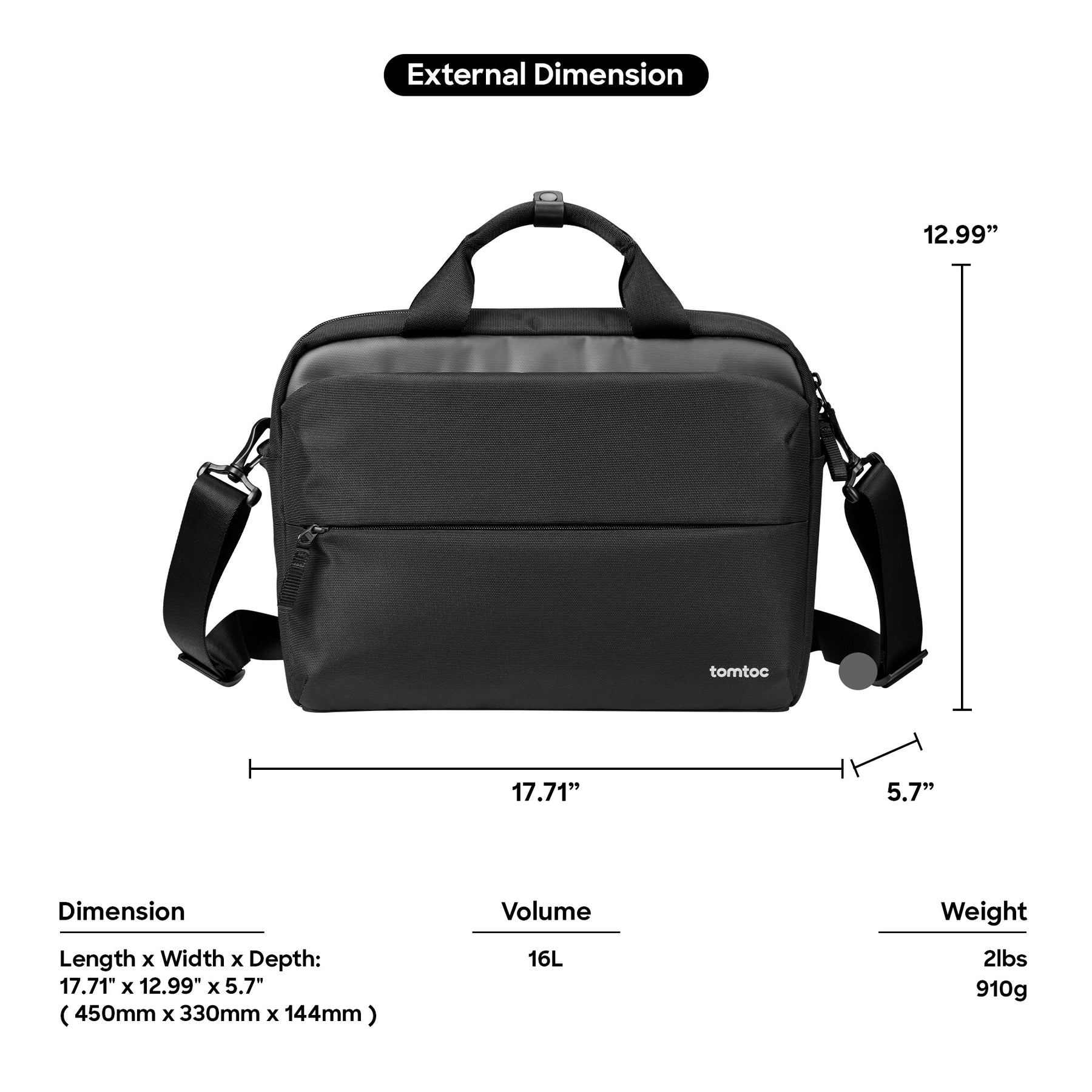 Defender A32 Messenger Bag 16" - Black