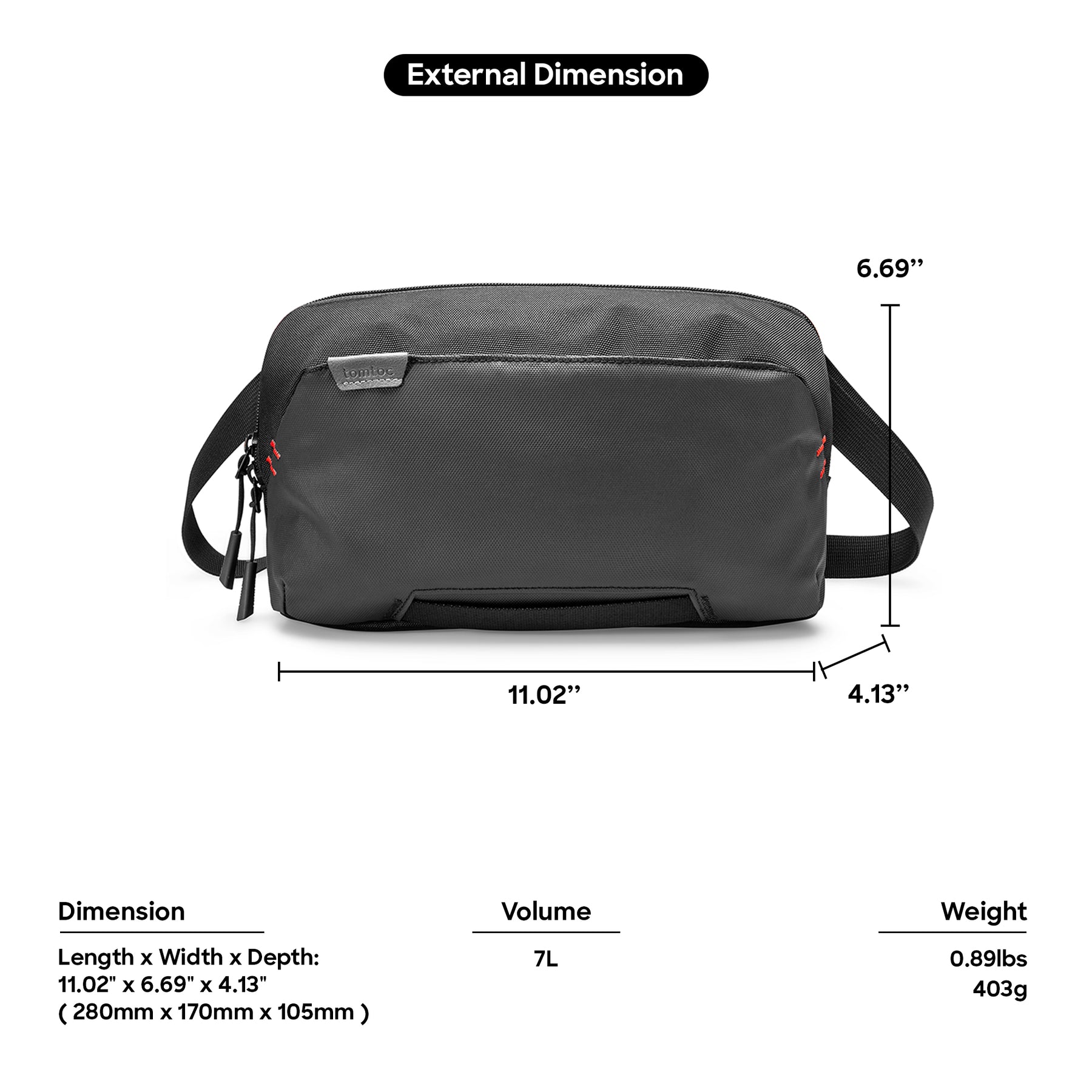 tomtoc G-Sling Crossbody Shoulder Bag / Crossbody Bag / Men Bag / Nintendo Switch Bag - Khaki