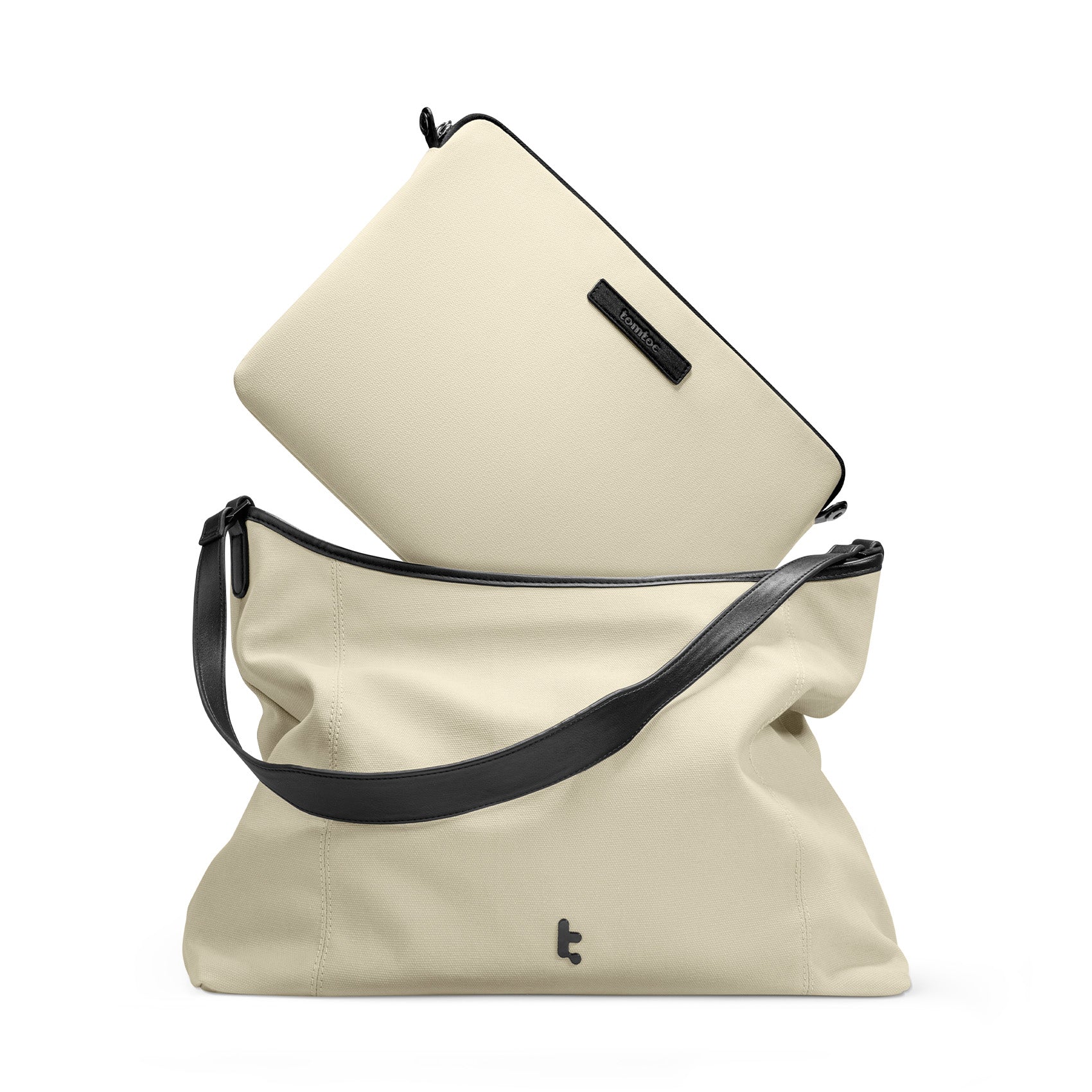 tomtoc 14 Inch Versatile Laptop ToteBag / Women Bag / Ladies Bag - Khaki