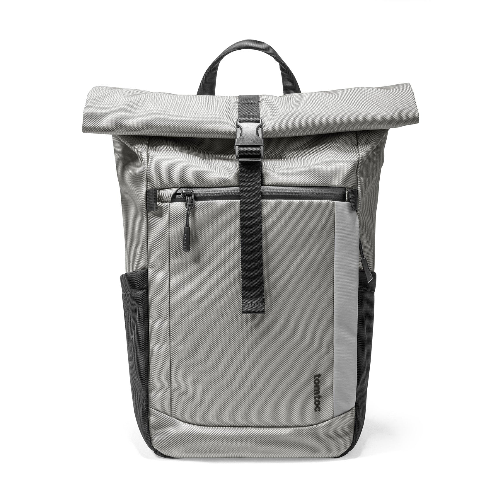tomtoc 15.6 Inch Rolltop Adjustable Capacity Laptop Backpack - Gray