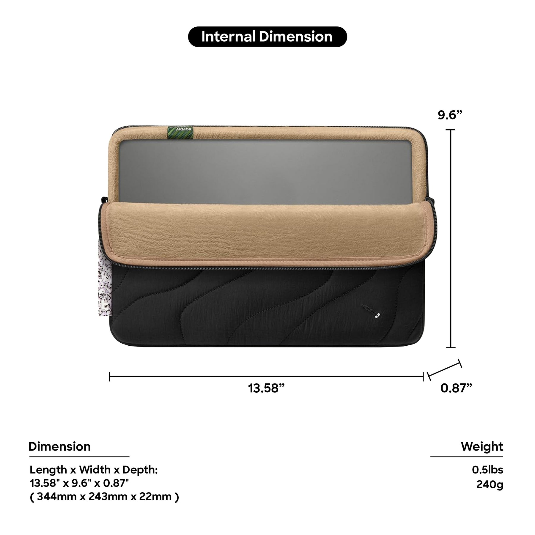 thumbnail image 2 of Venom Laptop Sleeve / Tablet Bag – Neoprene, Ultrabook Chromebook Universal, Designer, UK Made 2 of 5
