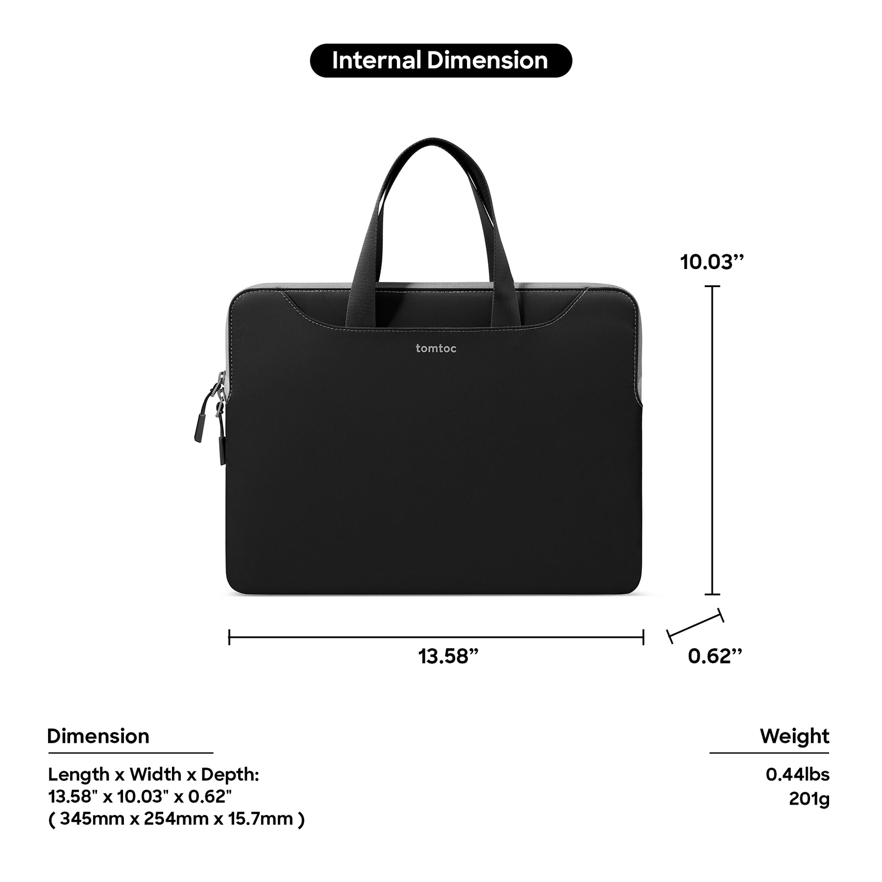tomtoc 14 Inch Slim Laptop Carrying Bag / Laptop Handbag - Cookie