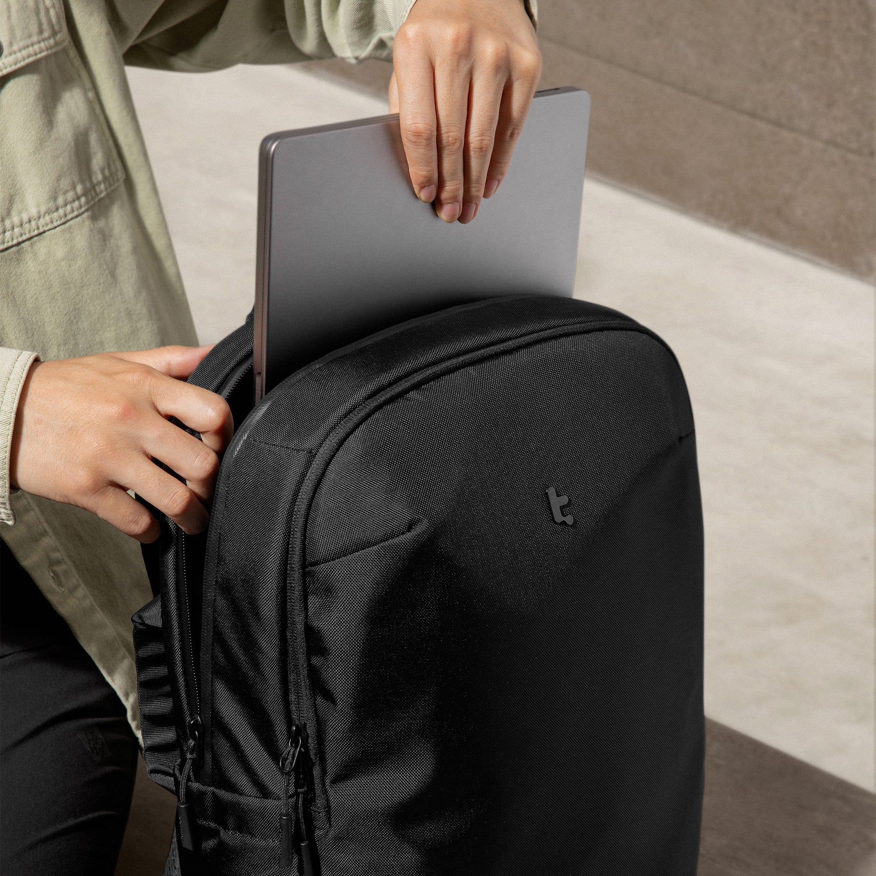 tomtoc 15.6 Inch Premium Urban Laptop Backpack / Travel Backpack - Black