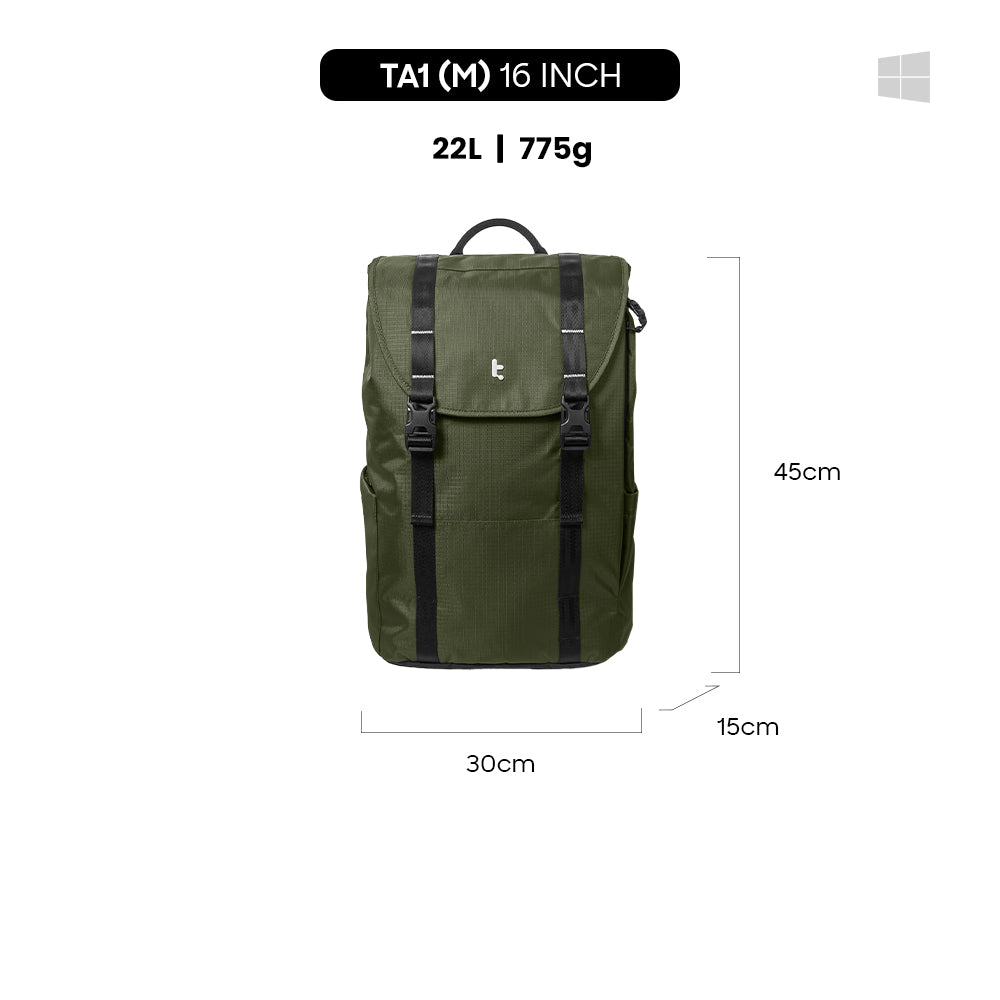 tomtoc VintPack-TA1 Liteway Laptop Backpack 22L