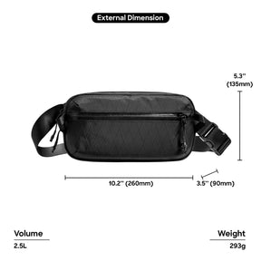 tomtoc T35 X-Pac Chest Bag RFID Protection Sling Bag Men Crossbody Bag Daily Shoulder Bag