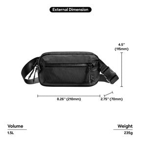 tomtoc T35 X-Pac Chest Bag RFID Protection Sling Bag Men Crossbody Bag Daily Shoulder Bag