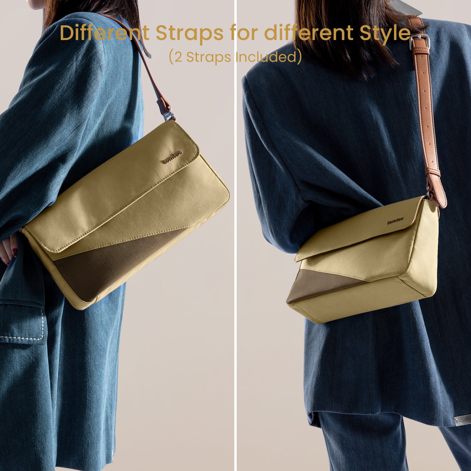 tomtoc Lady Shoulder Bag / Underarm Bag / Crossbody Bag / Women Bag / Handbag Women - Khaki