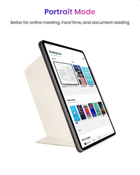 tomtoc 11 Inch Ultra Slim Lightweight Magnetic Case - iPad Air 10.9 & Pro 11 2022 - White
