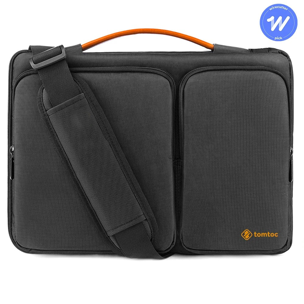 tomtoc 14 Inch Versatile Laptop Messenger Bag - Black