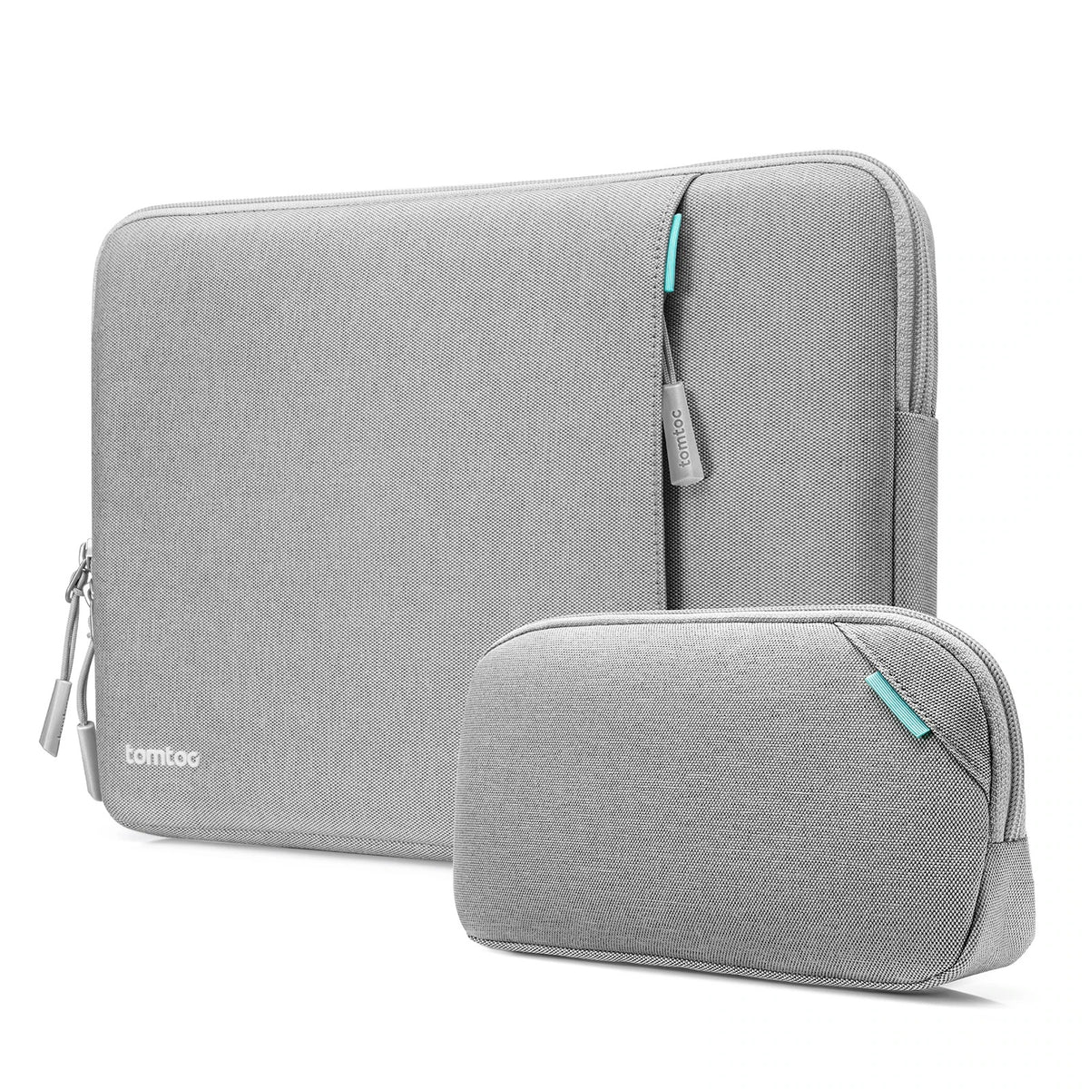 tomtoc 13 Inch Versatile 360 Protective Laptop Sleeve with Pouch - Gray