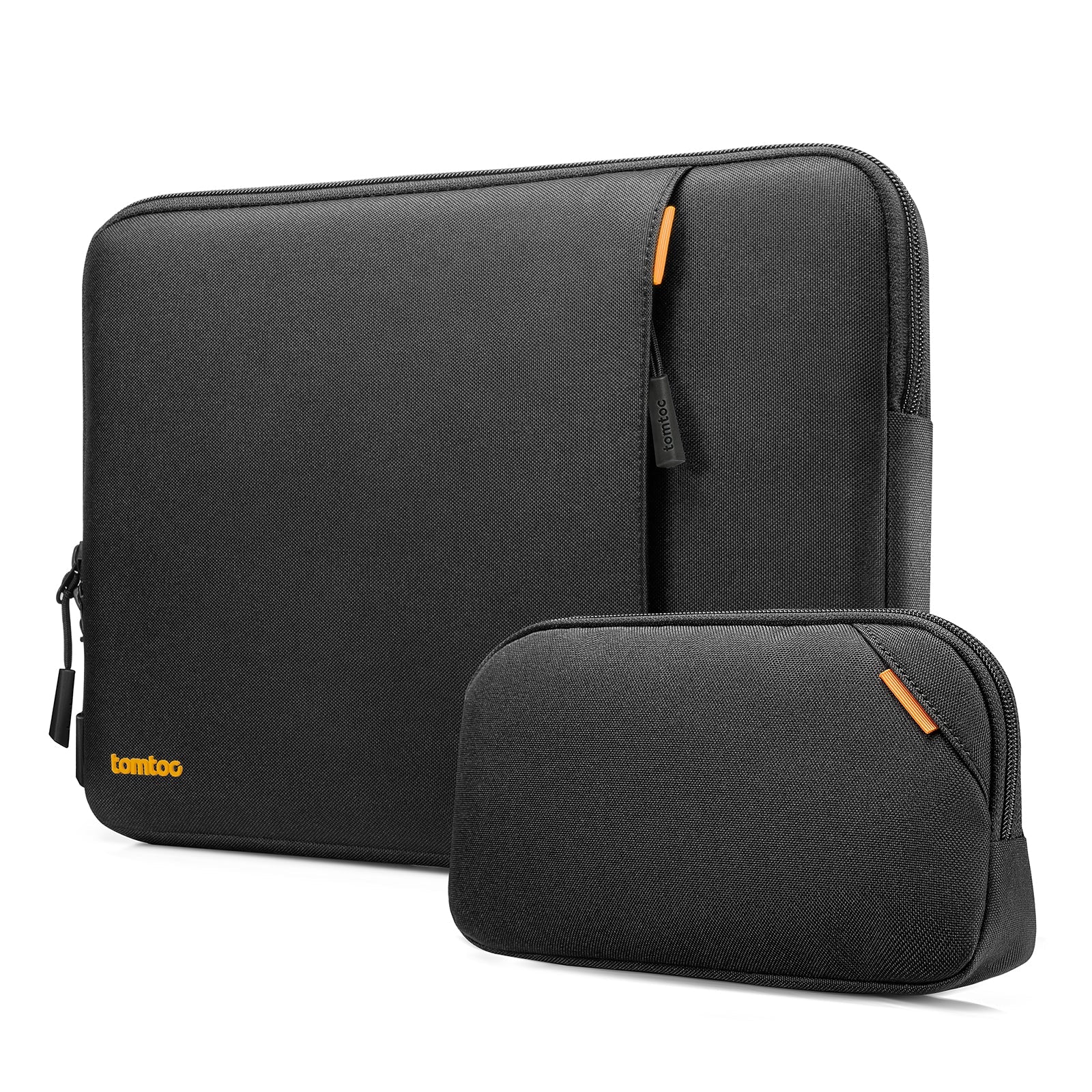 tomtoc 14 Inch Versatile 360 Protective Laptop Sleeve with Pouch - Black