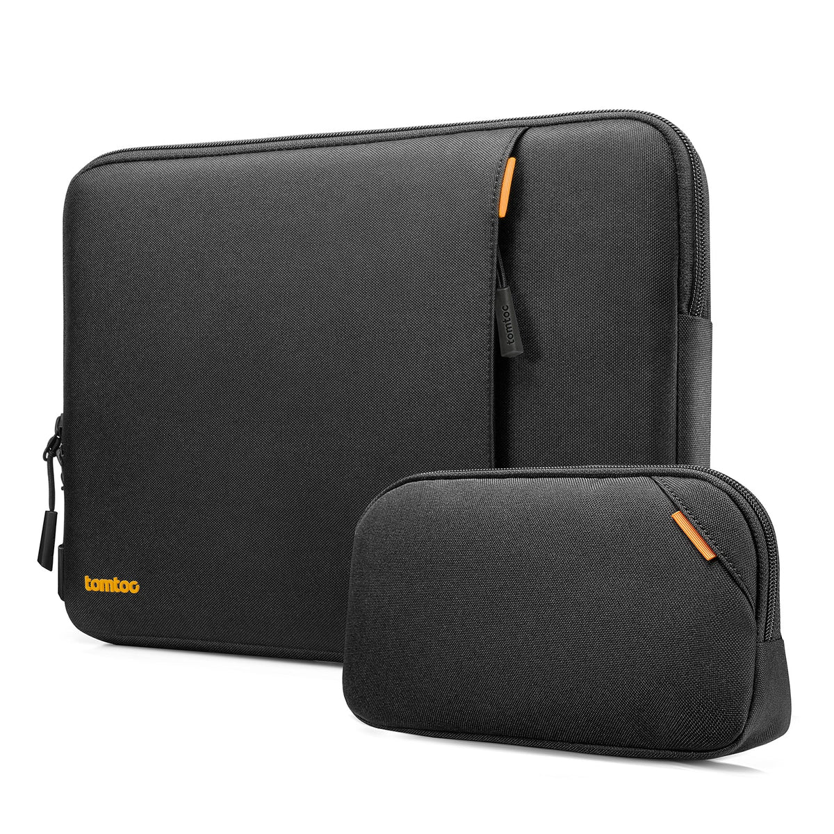 tomtoc 16 Inch Versatile 360 Protective MacBook Sleeve With Accessories Pouch - Black