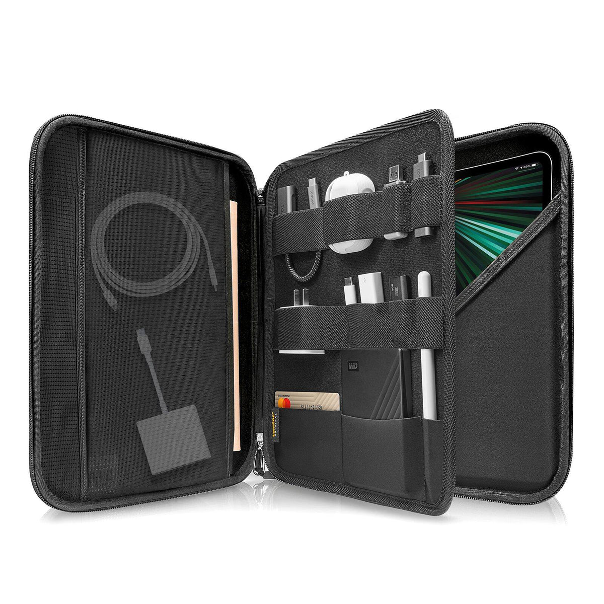 tomtoc 12.9 Inch Tablet Padfolio Eva Case - Mixed Orange