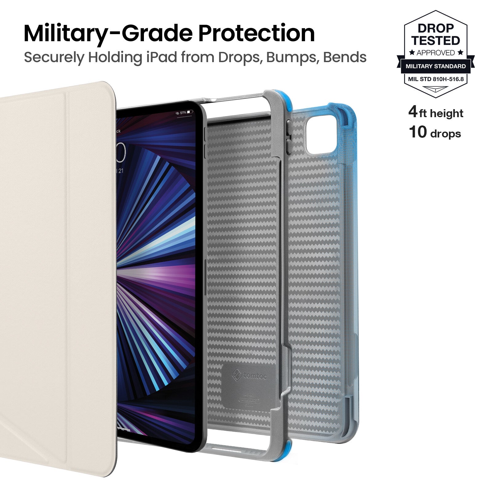 Inspire B50 Tri-Mode Case For iPad Pro 11" - White