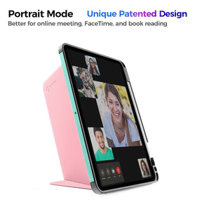 tomtoc 11 Inch Trifold Vertical Case - Pink