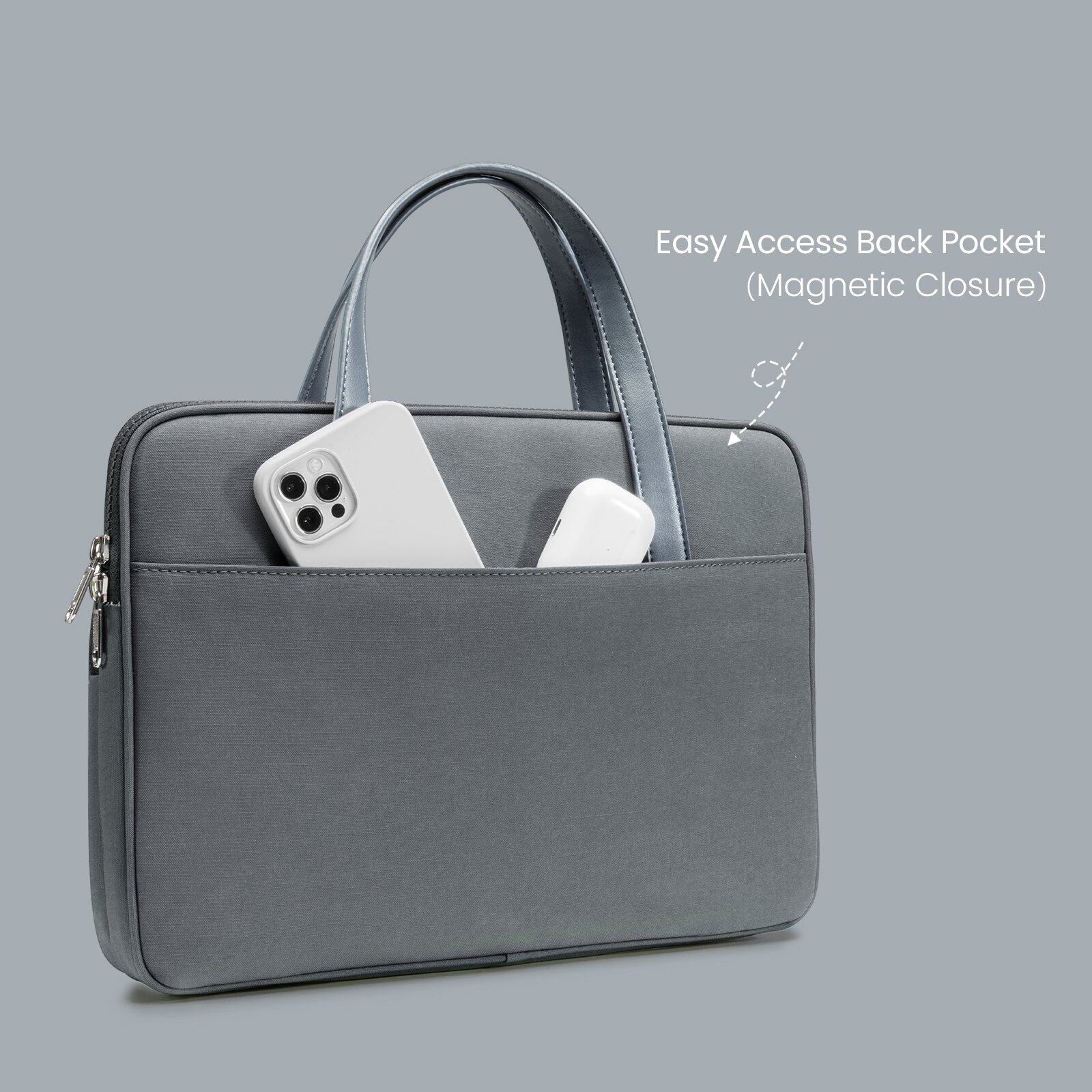 tomtoc 14 Inch Lady Laptop Bag / Handbag Women / Ladies Bag - Gray