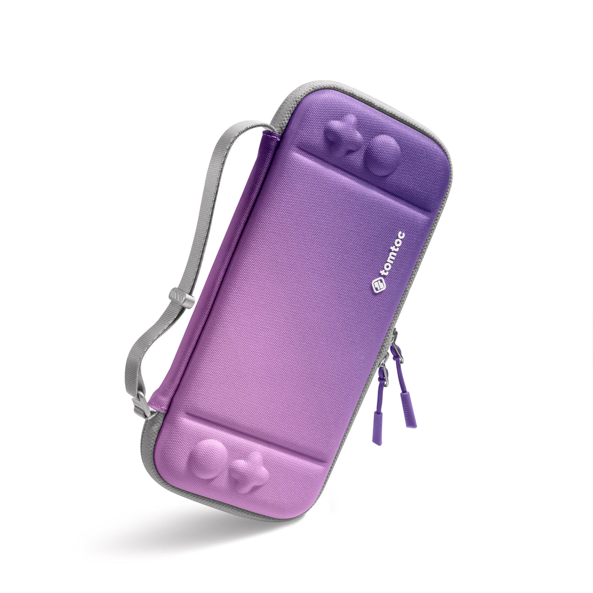 tomtoc Slim Protective Carrying Case with 10 Game Cartridges - Nintendo Switch & OLED Model - Iris Purple