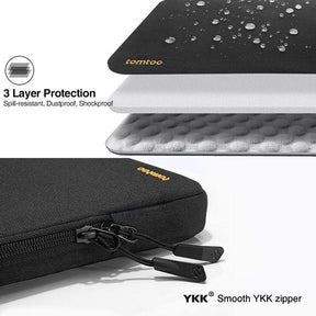 tomtoc 14 Inch Versatile 360 Protective Laptop Sleeve - Black
