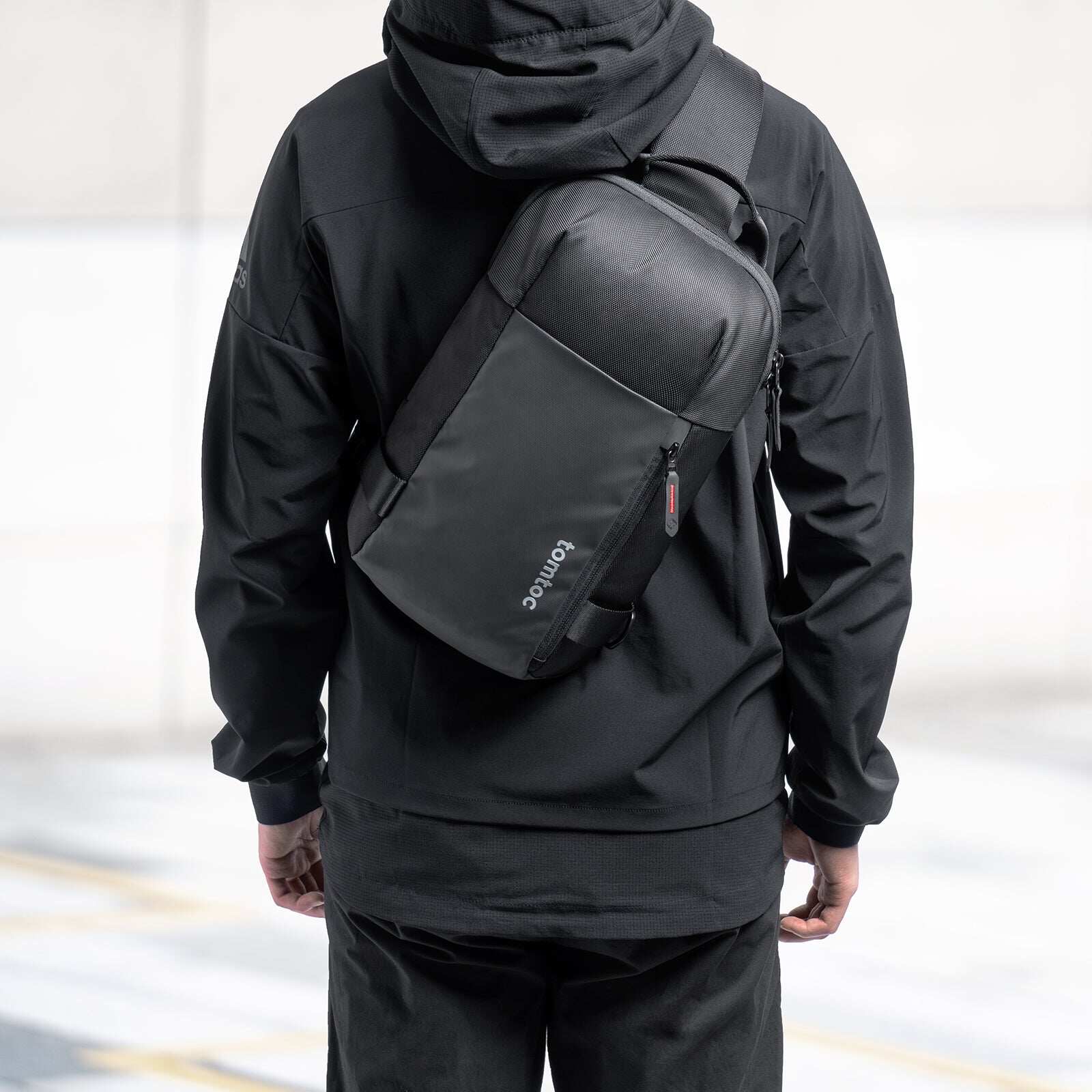 tomtoc 11 Inch Croxbody Men Shoulder Bag / Sling Bag / Crossbody Bag - Black