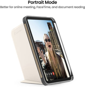 tomtoc Trifold Vertical Case - iPad Mini 6 2021 - White