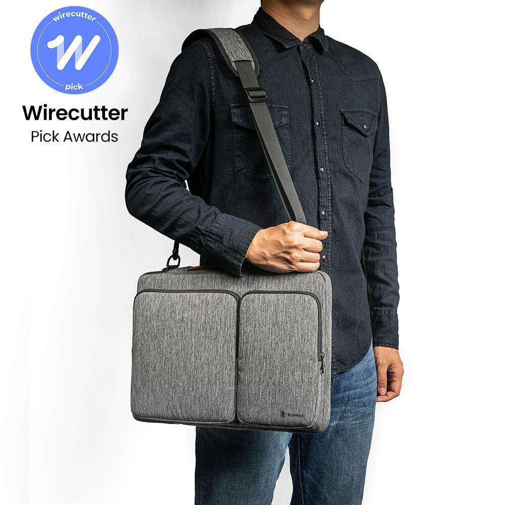 tomtoc 13 Inch Versatile Laptop Messenger Bag - Gray