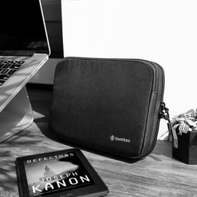 tomtoc 7.9 Inch Recycled Portable Water-Resistant Storage Bag - Electronic Organizer / Travel Organizer - Black