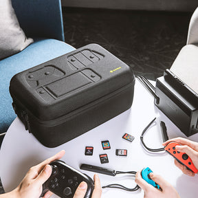 tomtoc Hard Shell Carrying Protective Storage Case Fit Pro Controller & 36 Games Card - Nintendo Switch / OLED