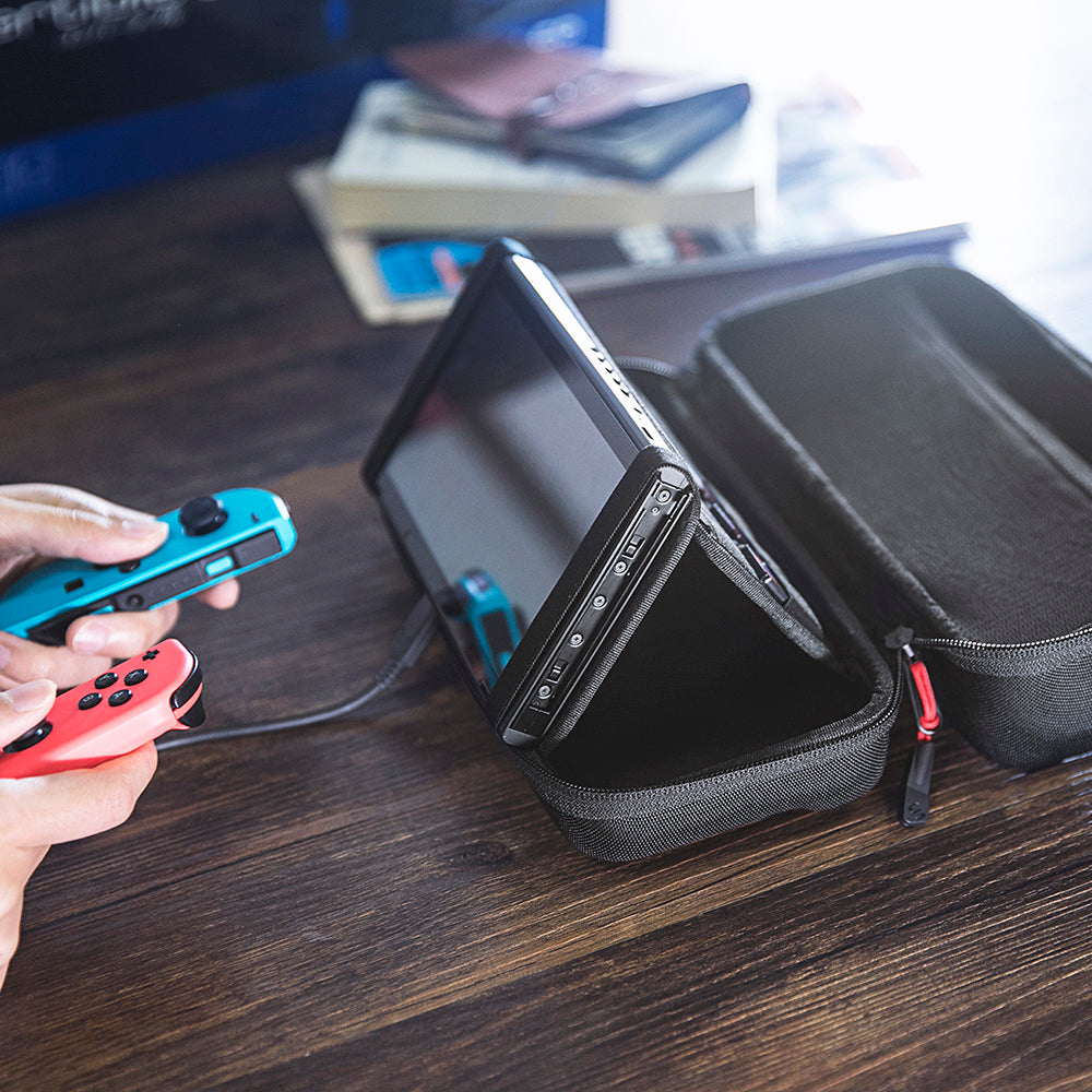 tomtoc Carrying Case Travel Nintendo Switch Case with Pocket - Nintendo Switch / OLED - Black