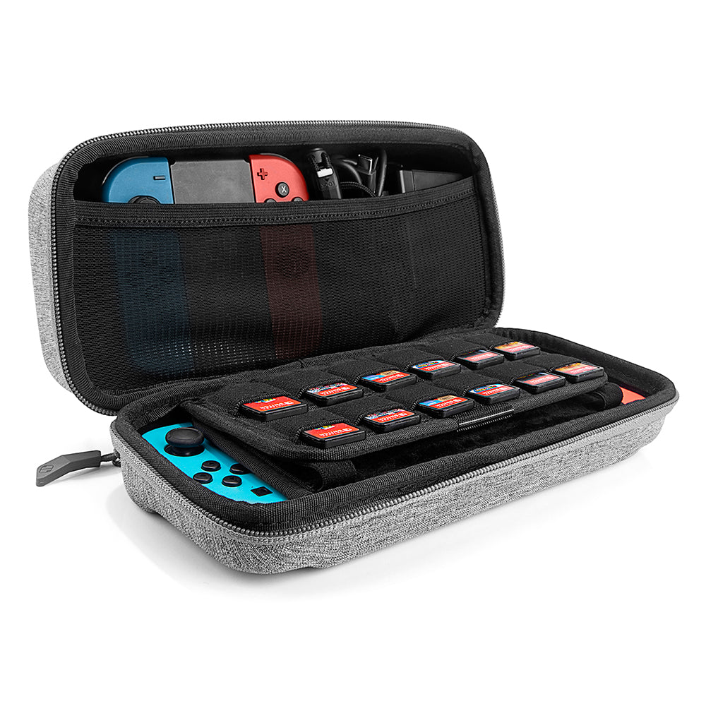 tomtoc Carrying Case Travel Nintendo Switch Case with Pocket - Nintendo Switch / OLED - Gray