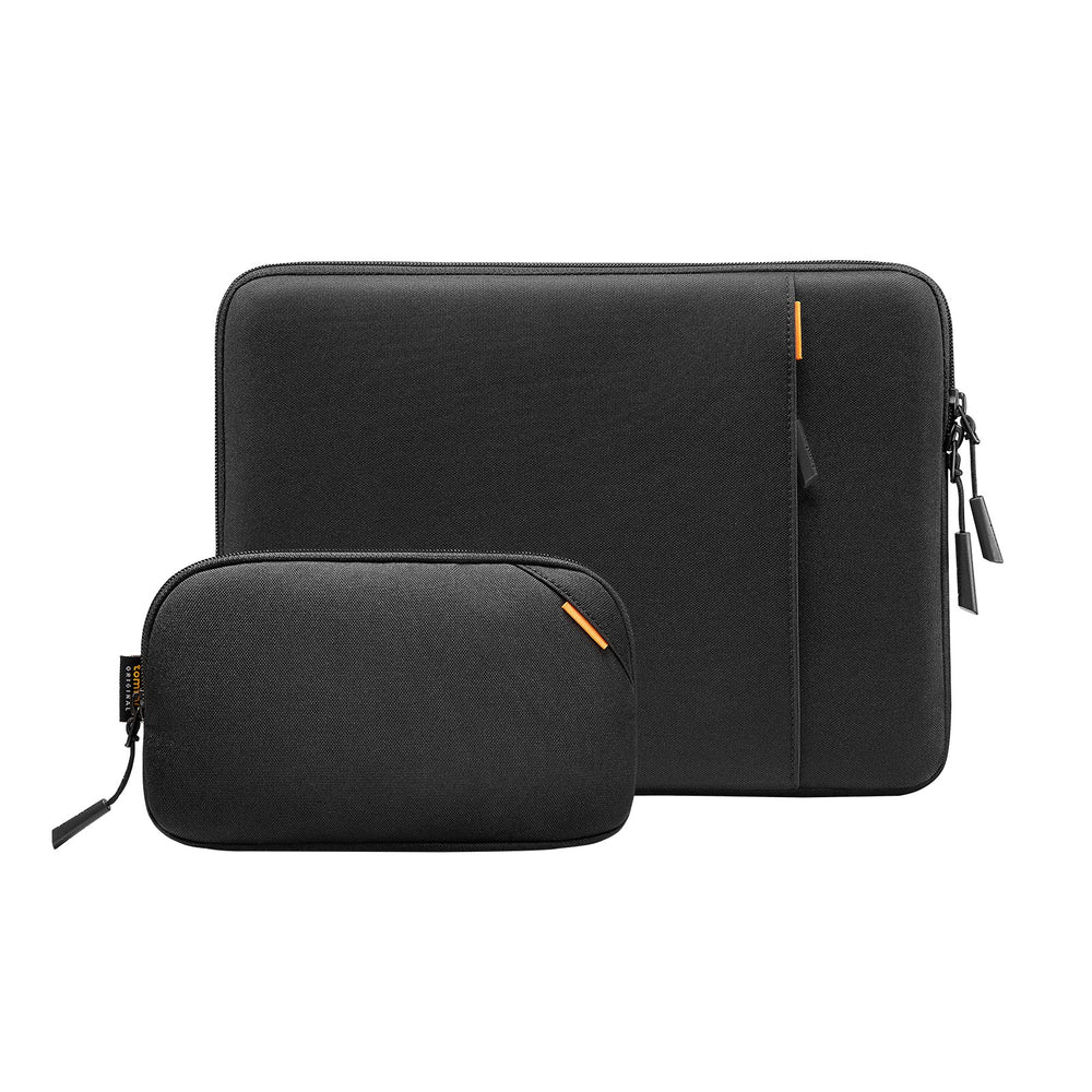 tomtoc 16 Inch Versatile 360 Protective MacBook Sleeve With Accessories Pouch - Black