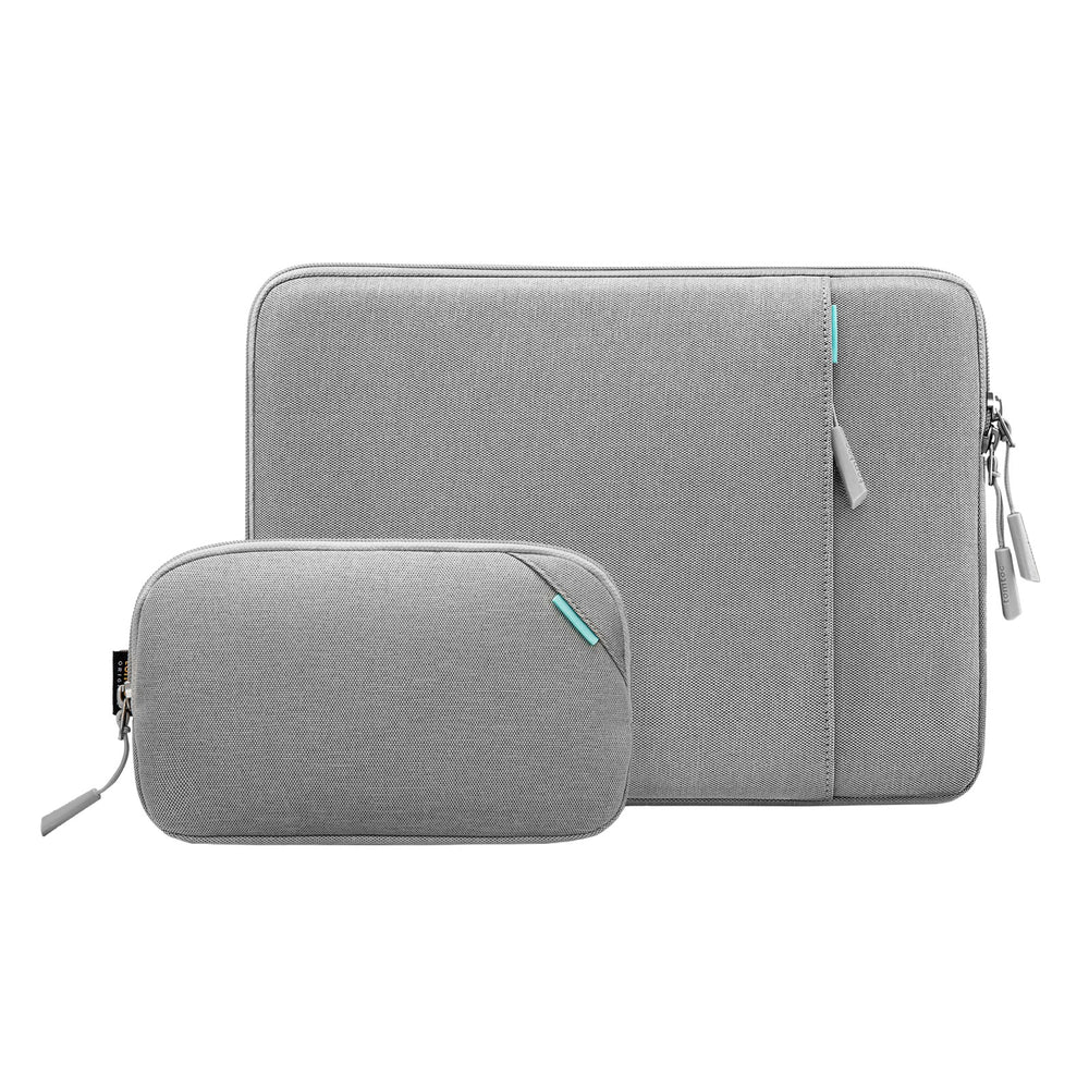 tomtoc 13 Inch Versatile 360 Protective Laptop Sleeve with Pouch - Gray