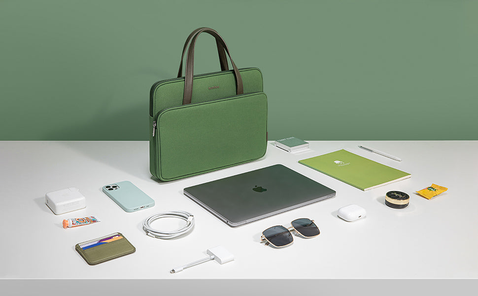 tomtoc 14 Inch Lady Laptop Bag / Handbag Women / Ladies Bag - Green