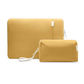 tomtoc 13 Inch Lady Laptop Sleeve with Organized Pouch - Yellow